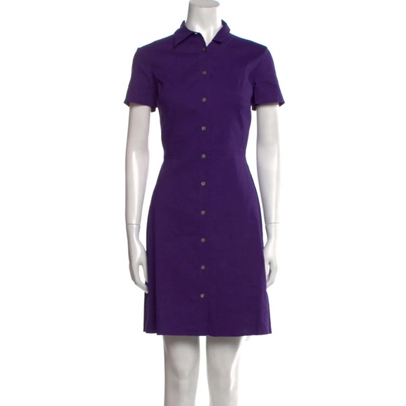 NWT Theory Dress Amethyst Purple Linen - Picture 3 of 10